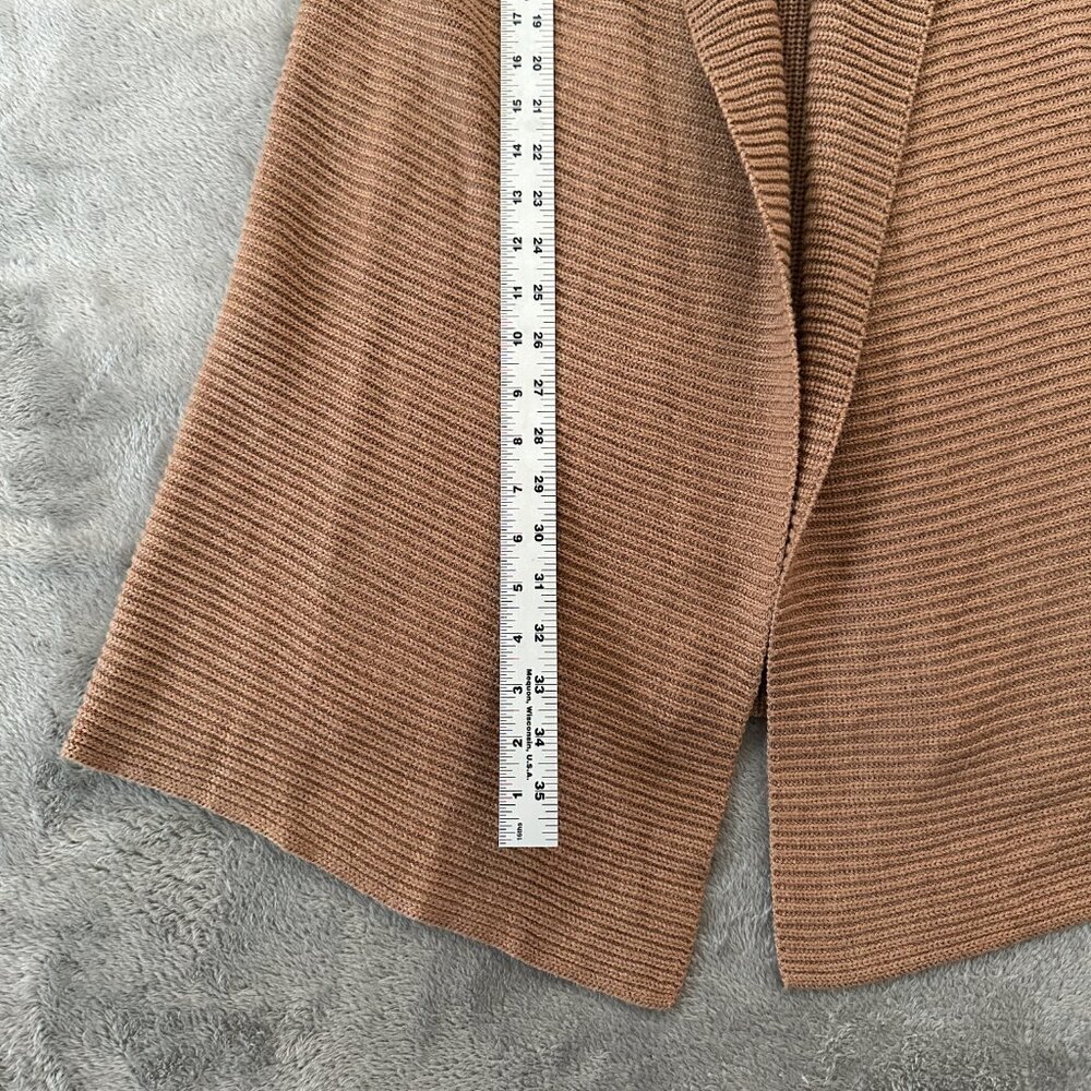 Nic + Zoe Open Sweater Cardigan Sleeveless Topper Women's LARGE Tan Neutral - Picture 2 of 6